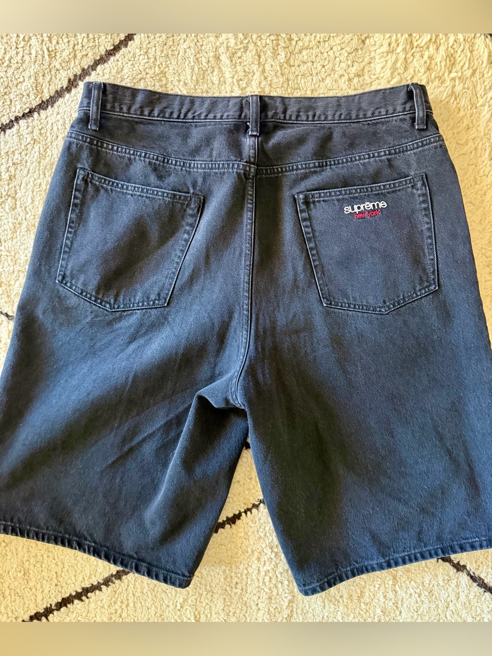 Supreme Baggy Denim Shorts SS24 Black size 36